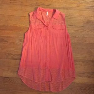 Pretty salmon maternity tank top